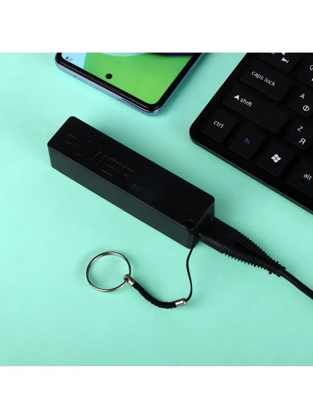 Внешний аккумулятор Luazon PB-03, 2200 мАч, USB, 1 А, крепле