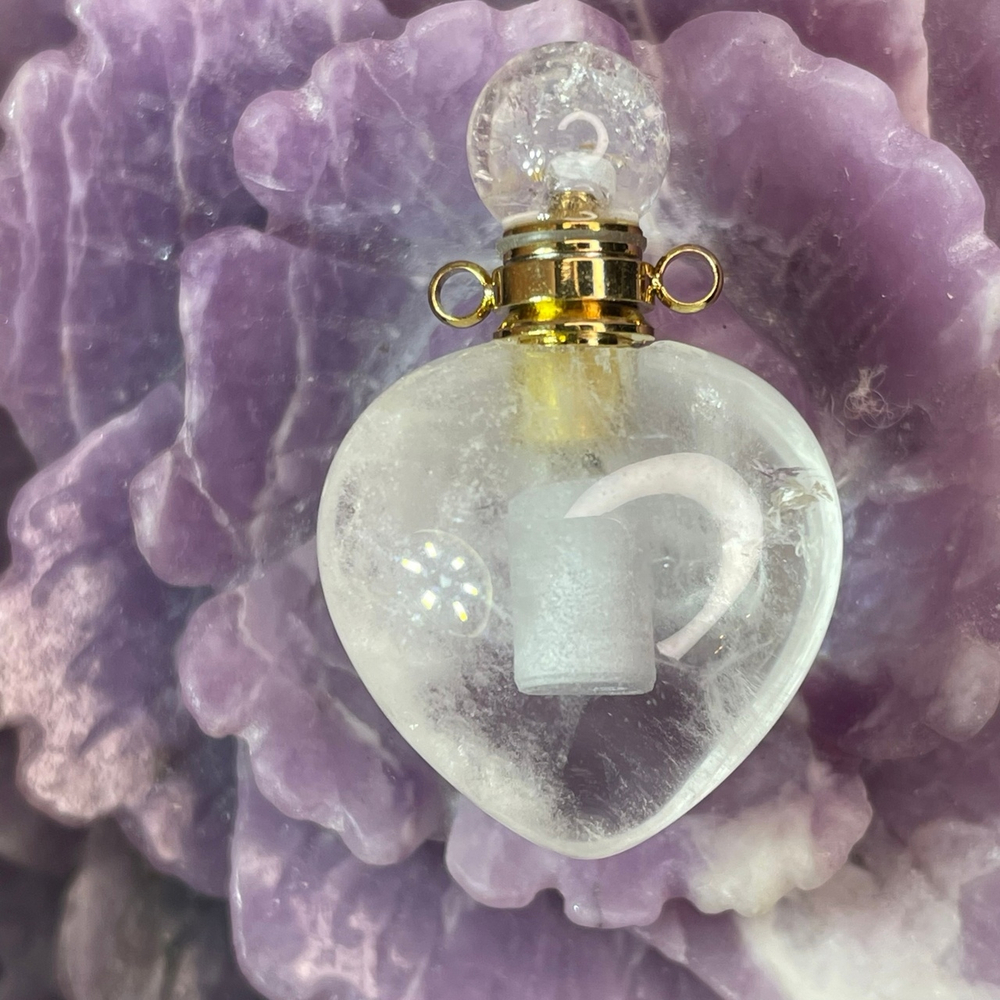 31901 Горный хрусталь парфюмерный флакон Кулон 22*34мм (Заряжено на Удачу)
