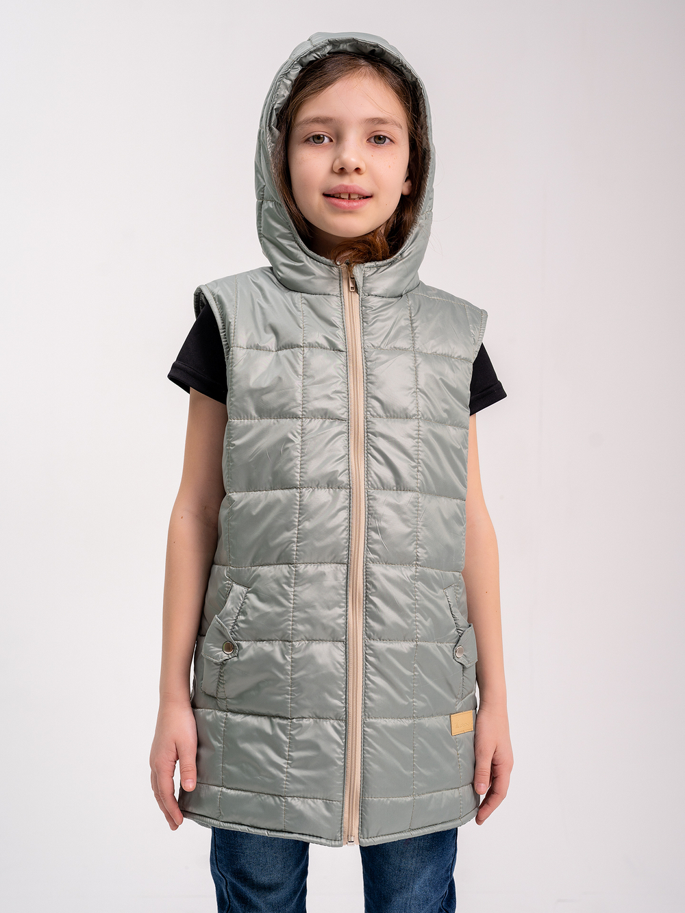 Жилет для девочки "Хит" ментол