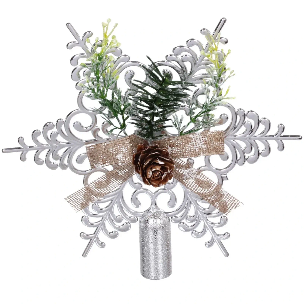 Звезда на ёлку 19*19 см «Хвойная», Серебро