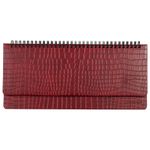 Планинг настольный недатированный (305х140 мм) BRAUBERG "Alligator", кожзам, 60 л., бордовый, 126194