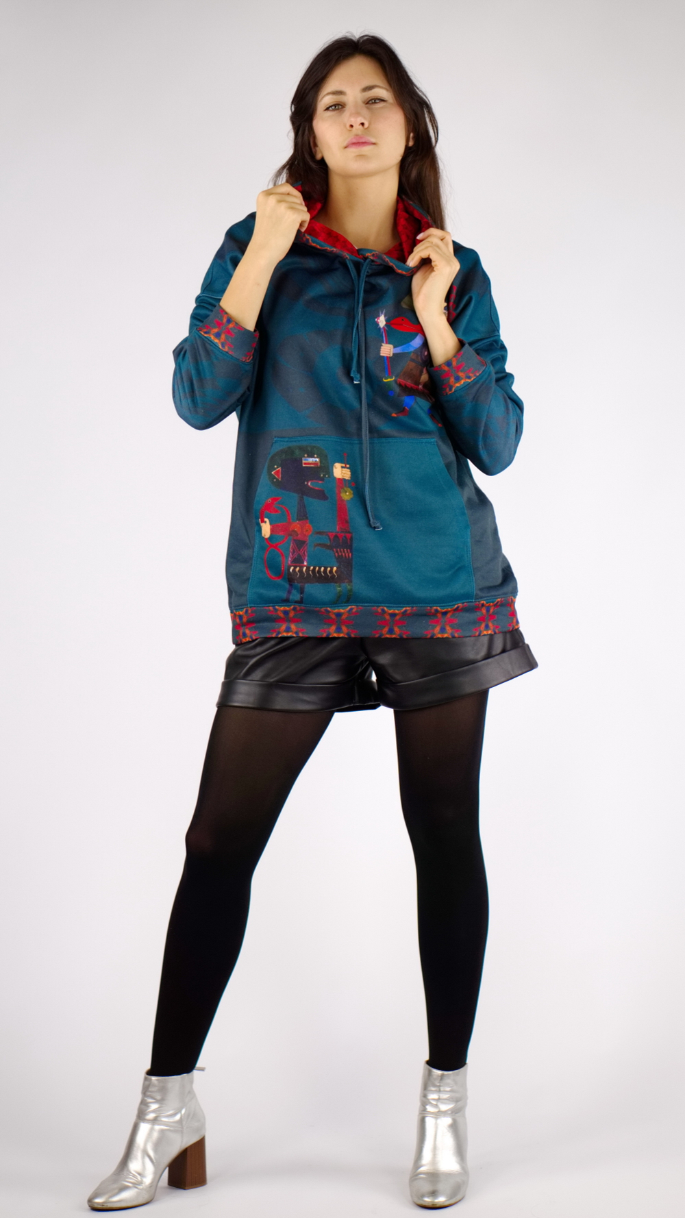 Зип худи "Рыцарь Связи" по мотивам живописи художника-сюрреалиста Виктора Браунера