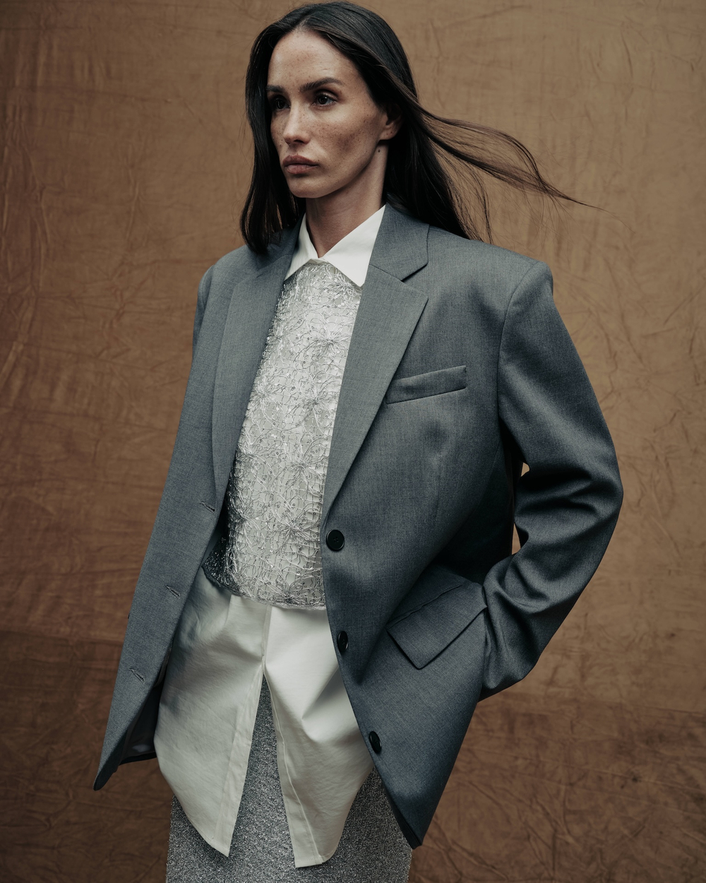 Манишка из люрекса