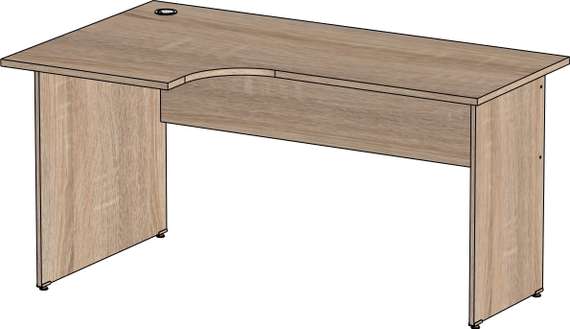 Стол эргономичный Стандарт Про дуб сонома