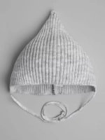 Чепчик детский вязаный на завязках