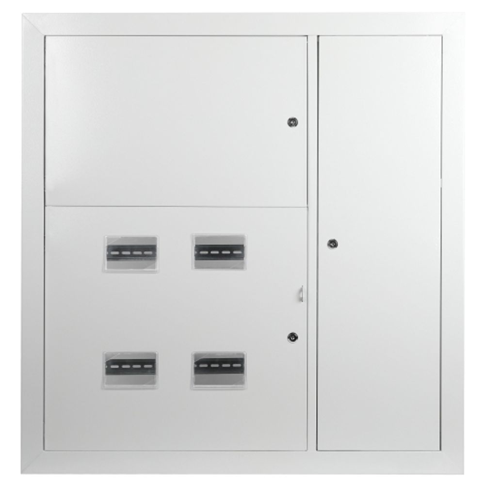 Корпус металлический встраиваемый ЭРА SIMPLE ЩЭ-4 (1000х960х140) 4-х квартирный IP31 УХЛ3 серый | Электротовары