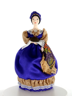 Кукла коллекционная Потешного промысла Купчиха с пасхальным куличом.19 в. Россия