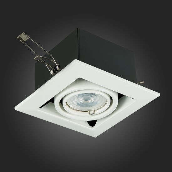 ST250.558.01 Св-к встр. Черный, Белый GU10 1*50W  IP20 L126xW126xH70 220V Без ламп Встраиваемые светильники