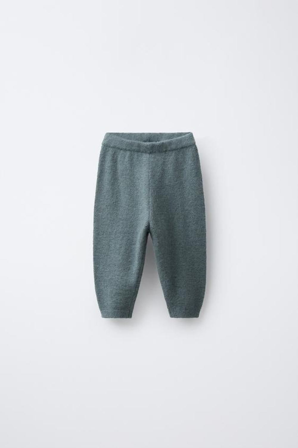 ZARA ТРИКОТАЖНЫЕ БРЮКИ-ДЖОГГЕРЫ, СЕРО-СИНИЙ