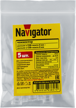 Коннектор Navigator 93 857 NLSC-I03-COB-8mm-PC-PC-IP20