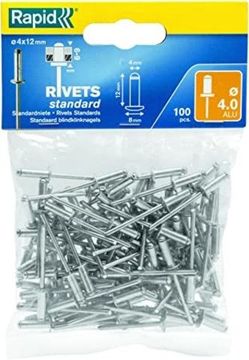 Заклепки Standart алюминиевые 4,0х 12мм 100шт. Rapid 5000379