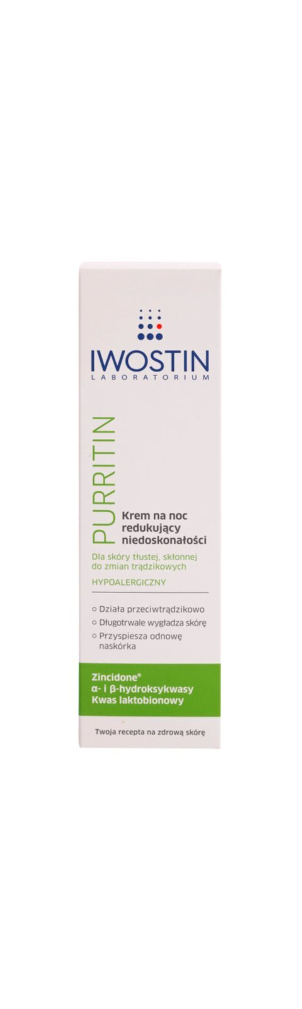 Iwostin Purritin - ночной крем против несовершенств кожи /   40  ml  / GTIN 5903263249023
