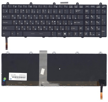 Клавиатура для ноутбука MSI GE60, GE70, GT70 с подсветкой (черная с рамкой)