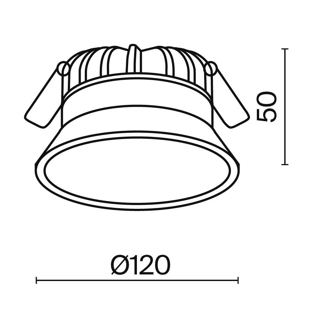 Встраиваемый светильник Technical DL055-12W4K-W