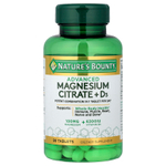 Nature's Bounty, улучшенный цитрат магния и D3, 90 таблеток