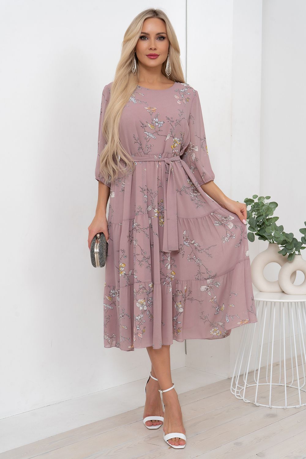 Платье Хелен (пудровый) Р11-1075/10 Nikol