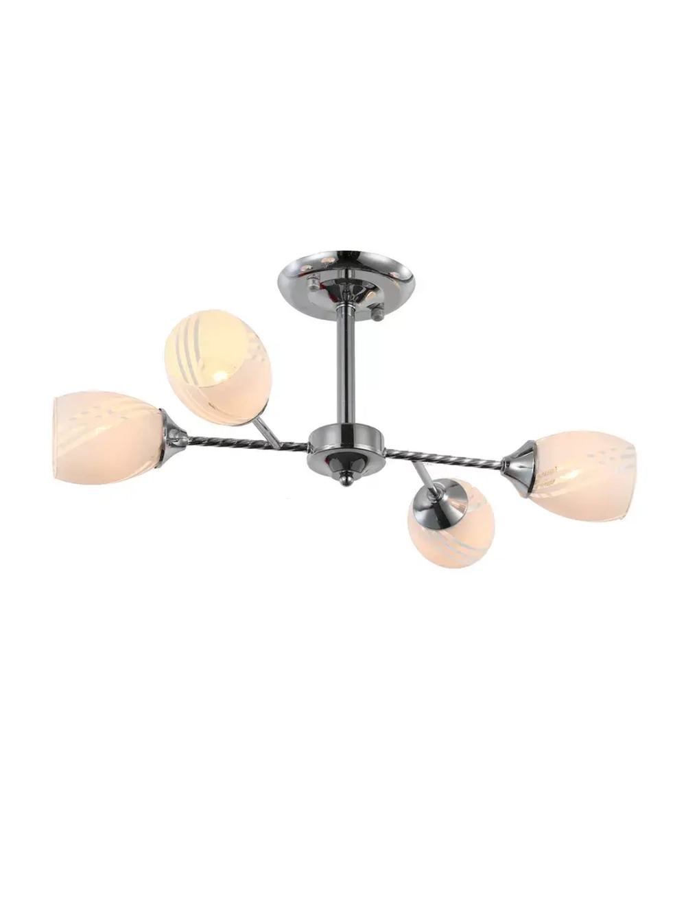 Люстра потолочная MILA E27*4*60W хром,белый