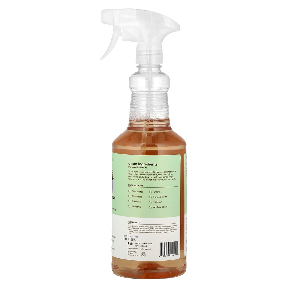 Kin+Kind, Pee + Stain + Odor Destroyer, ткань + ковер, с цветочным рисунком, 354 мл (32 жидк. унц.)