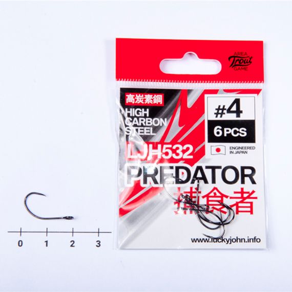 Крючки Lucky John PREDATOR LJH532 №4, 6 шт.