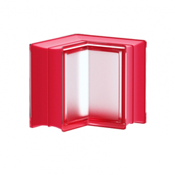 Угловой стеклоблок красный Mini Classic 14,6 x 14,5 x 8 см