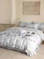Постельное белье с добавлением кашемира c одеялом Marble Grey