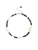 Чокер "Chess queen" с черным агатом Silver