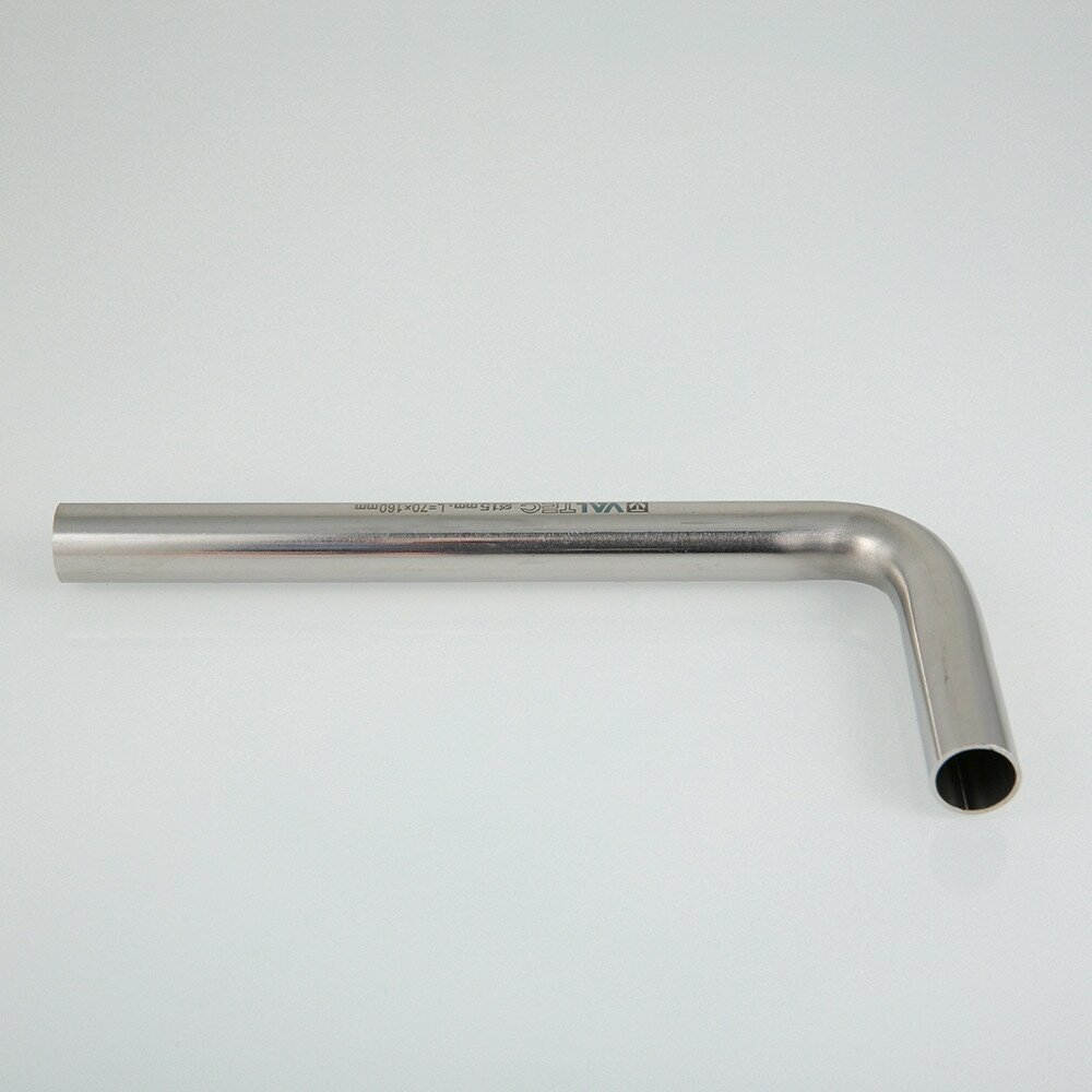 Отвод VALTEC 15х15мм, безраструбный 90°, нерж. сталь, L= 100х600мм, VTi.960. I.151060