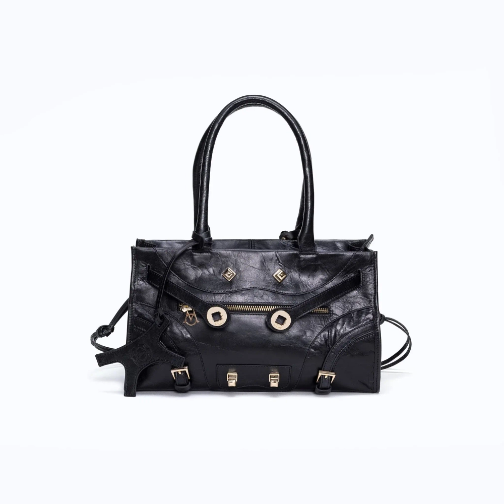 MANC ЗАМШЕВАЯ СУМКА "ZOUZOU", ЧЕРНЫЙ