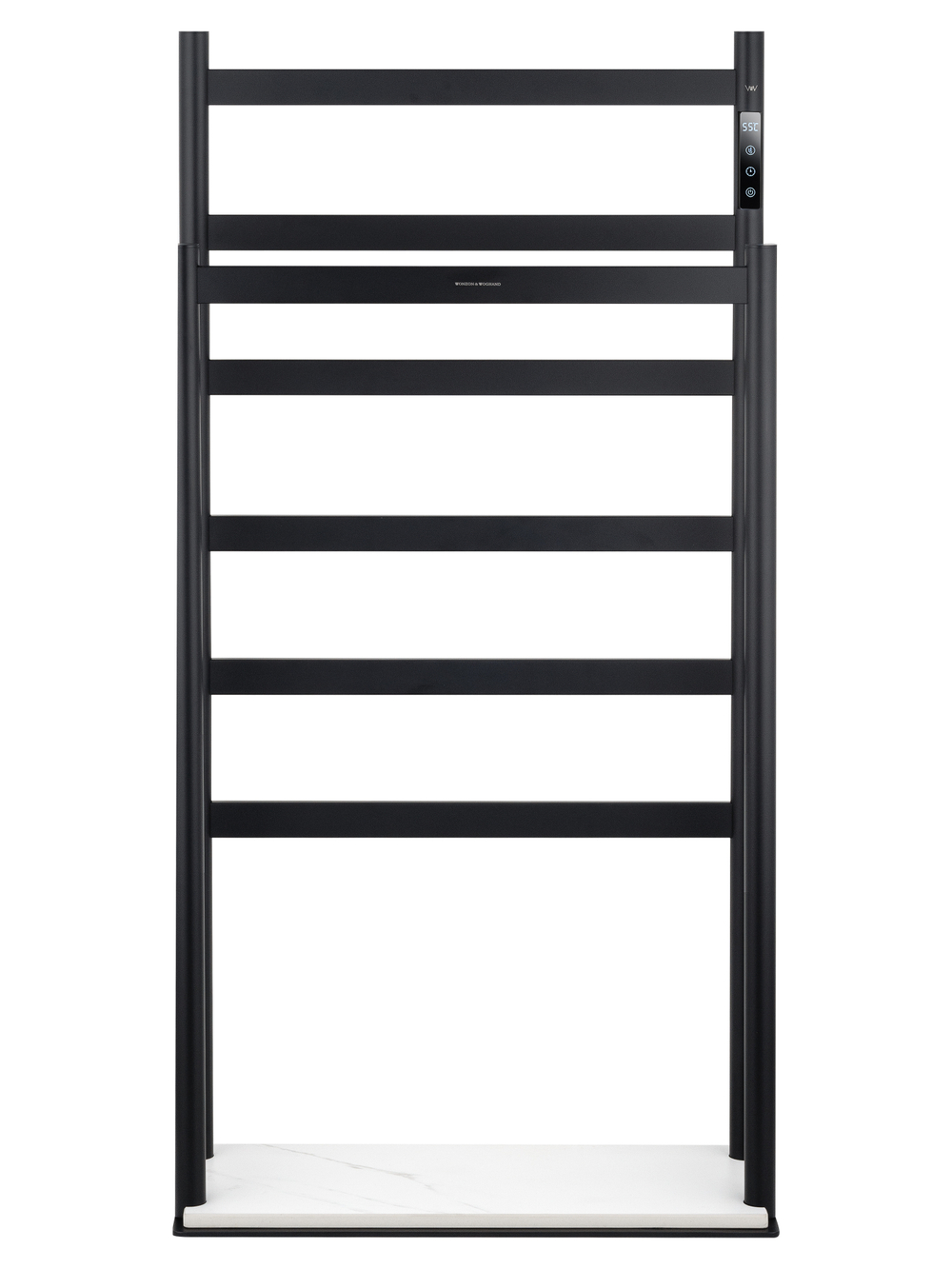 Полотенцесушитель электрический напольный WONZON & WOGHAND ESSEN, Черный матовый (WW-A407-MB)