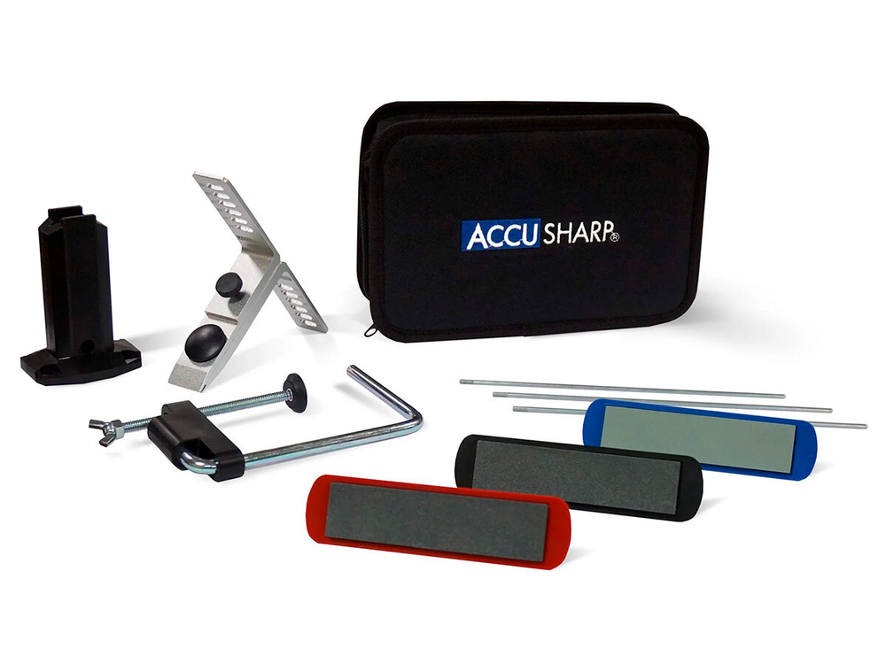 Набор для заточки AccuSharp 3-Stone Precision Kit (держатель, струбцина, подставка, кейс, 3 абразива)