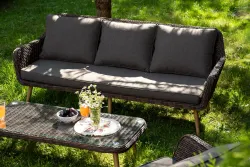 "Прованс" лаунж-зона плетеная из искусственного ротанга, цвет коричневый