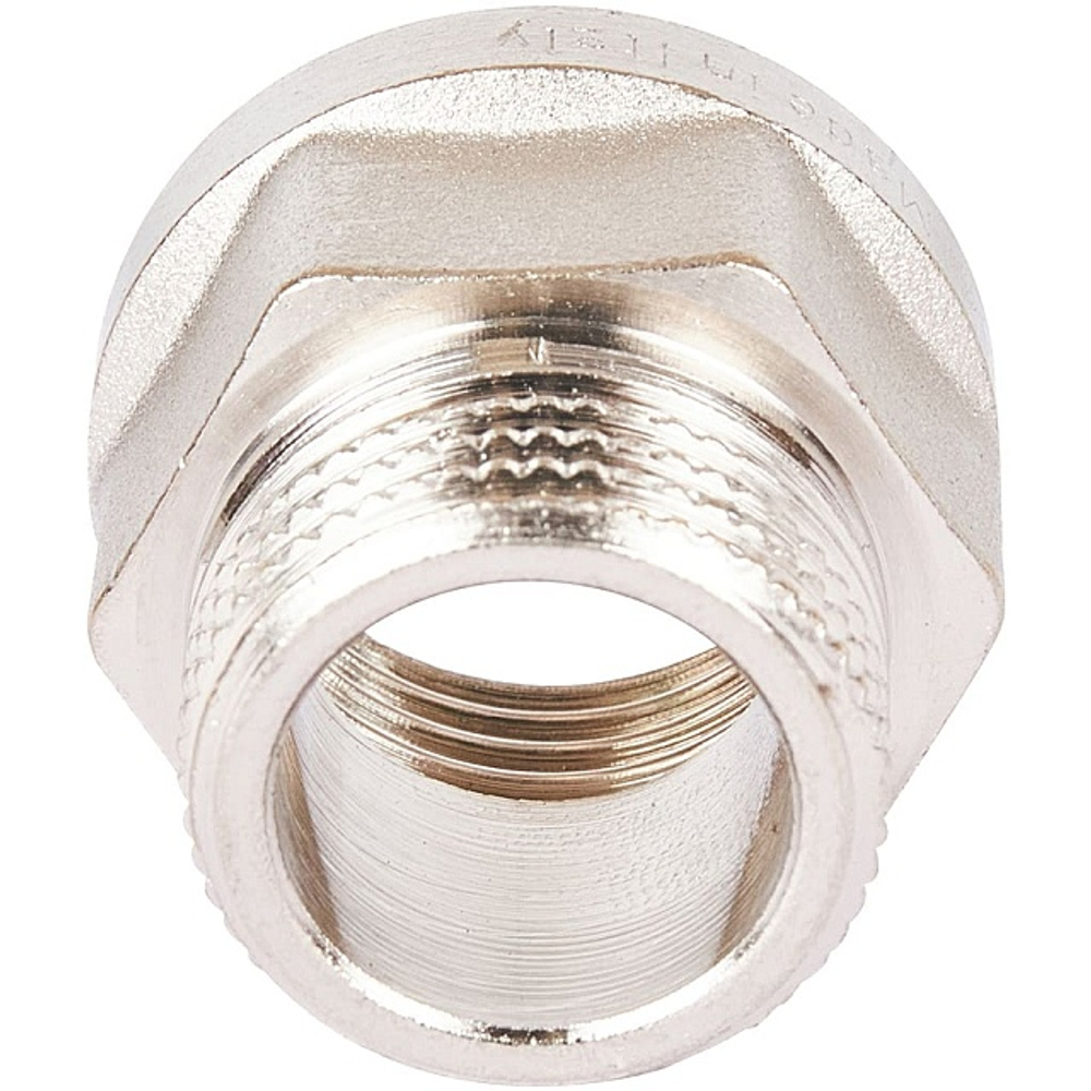 Переход с внутренней резьбы на наружную под ключ STOUT SFT 0073 - 1/2" x 1/2" (латунь никелиров-ная)