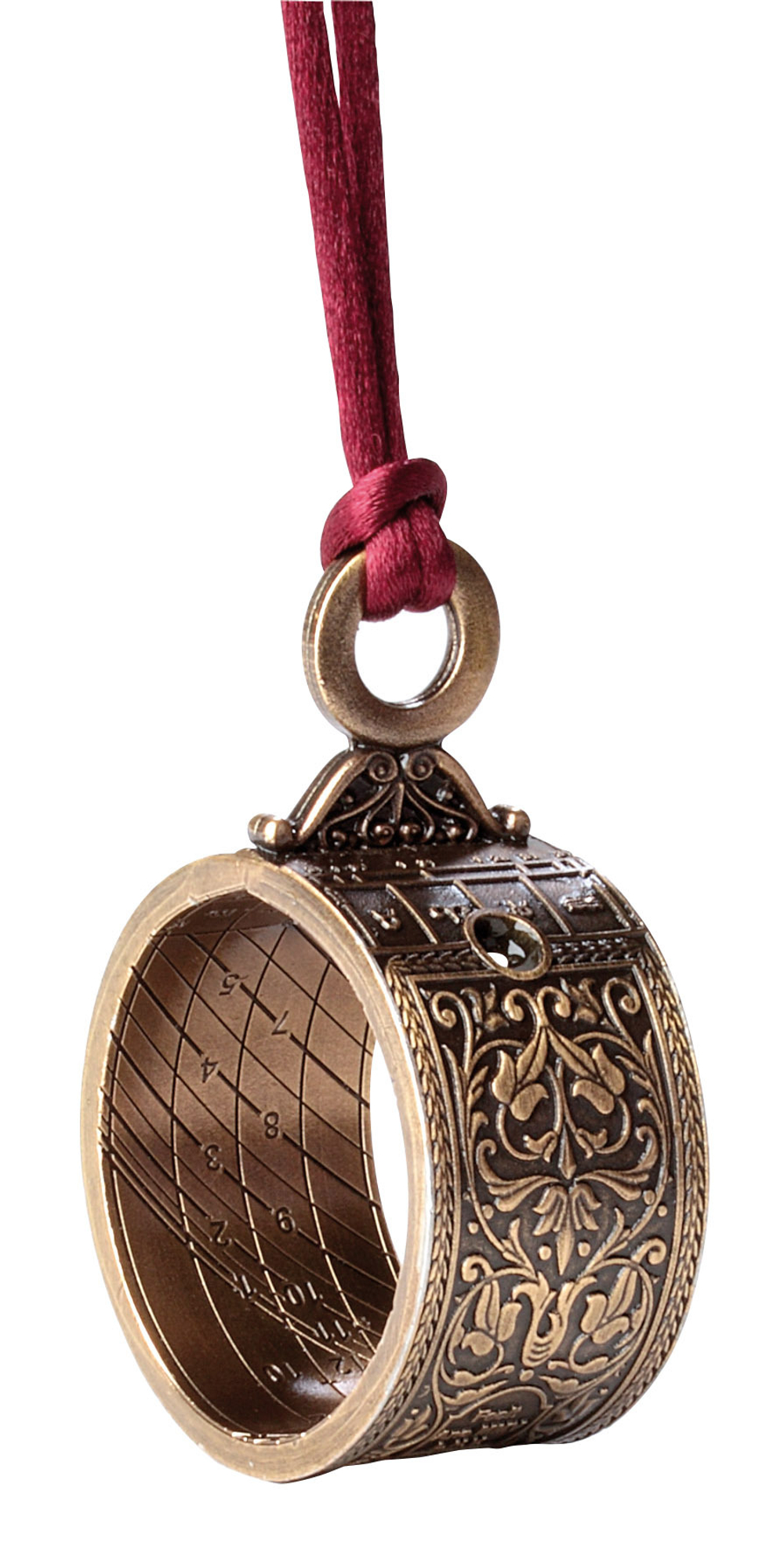 Миниатюрные солнечные часы 4см Hemisferium Miniature Altitude Ring dial бронза