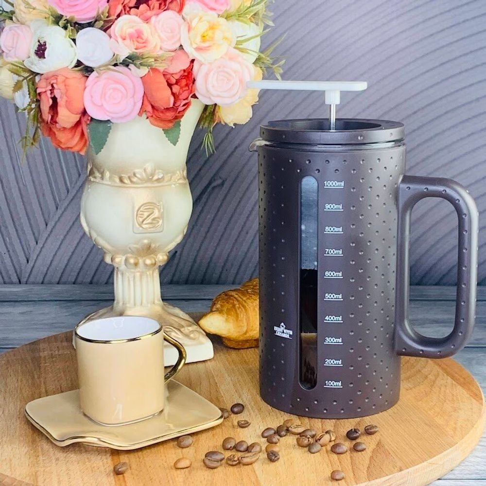 Lenardi 139-007 Френч-пресс 1000мл. в под.уп.(х12)Стекло