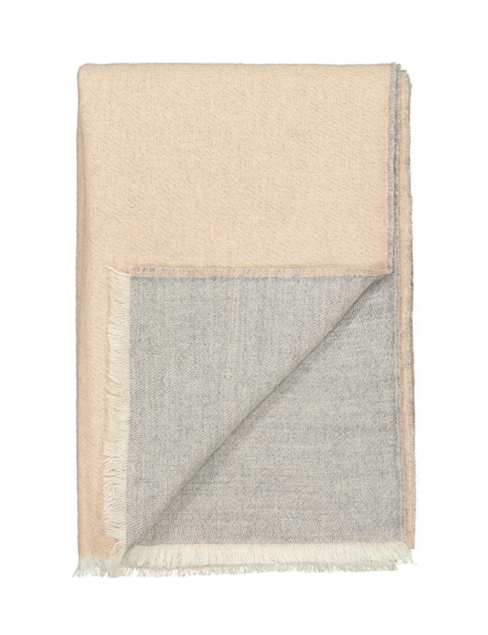 Плед 130x190 Elvang Venice White/Nude