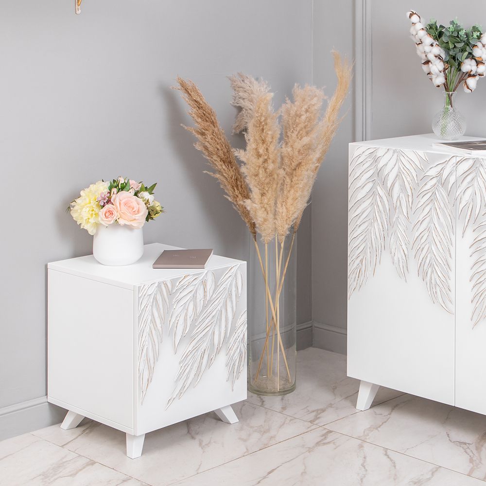 Тумба прикроватная Тропик Сканди Айс Голд правая