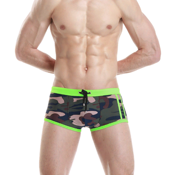 Мужские плавки хипсы камуфляжные зеленые Seobean