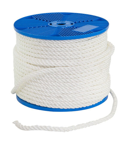 Веревка 3-прядная d10мм, L100м, белый, Marine Rocket