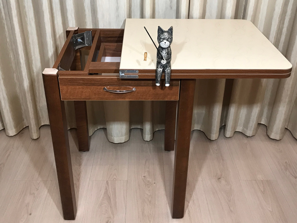 Раскладной стол на ножках квадро Vanilla nut