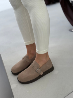 Лоферы из натуральной замши