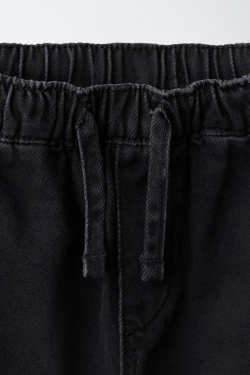 ZARA ДЖИНСЫ WAIST LOOSE, ЧЕРНЫЙ