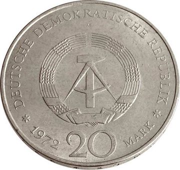 20 марок 1972 Германия (ГДР) «Вильгельм Пик»