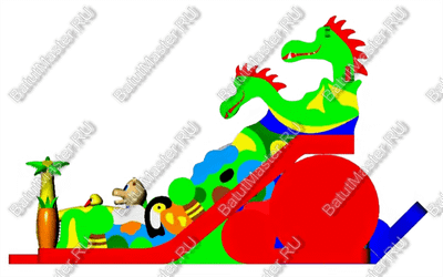 Надувной батут "Змей Горыныч и друзья"