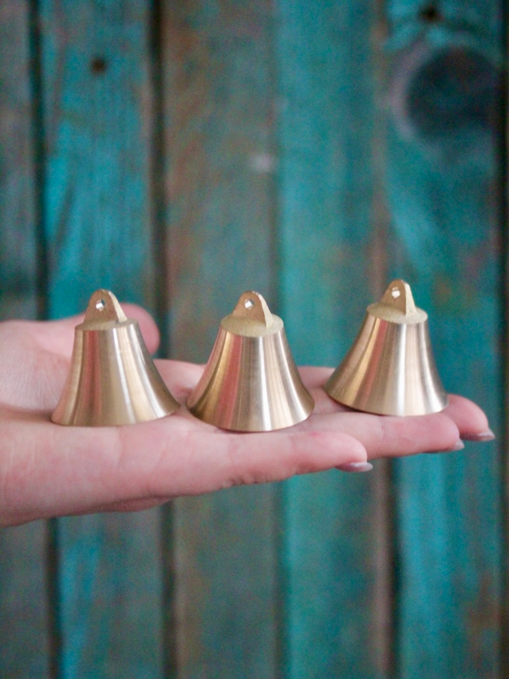 Колокольчик средний латунь 4х4 см (набор 3 шт)