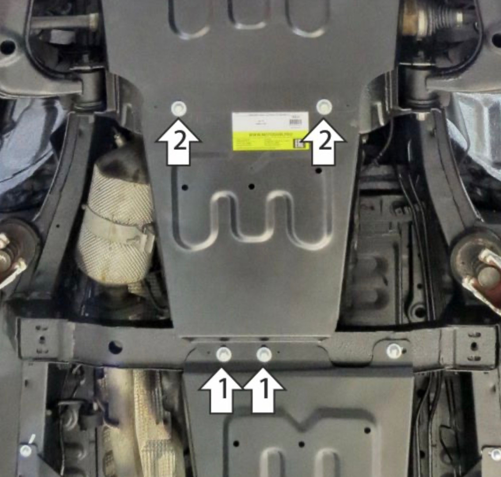 Усиленная защита КПП (2 мм, сталь) для JAC T6 2019-, Sollers ST6 2023- Motodor.78310