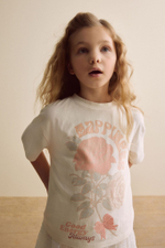 Сарафан и футболка в комплекте для девочки Next E45-369, Кремовый