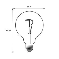 LED-SF01-4W-SOHO-E27-CW BLUE-WINE GLS77TR Лампа светодиодная SOHO. Синяя-винная колба. Спиральный филамент. Картон. ТМ Uniel