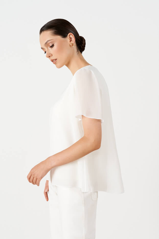 23233 Блузка женская (молочный)