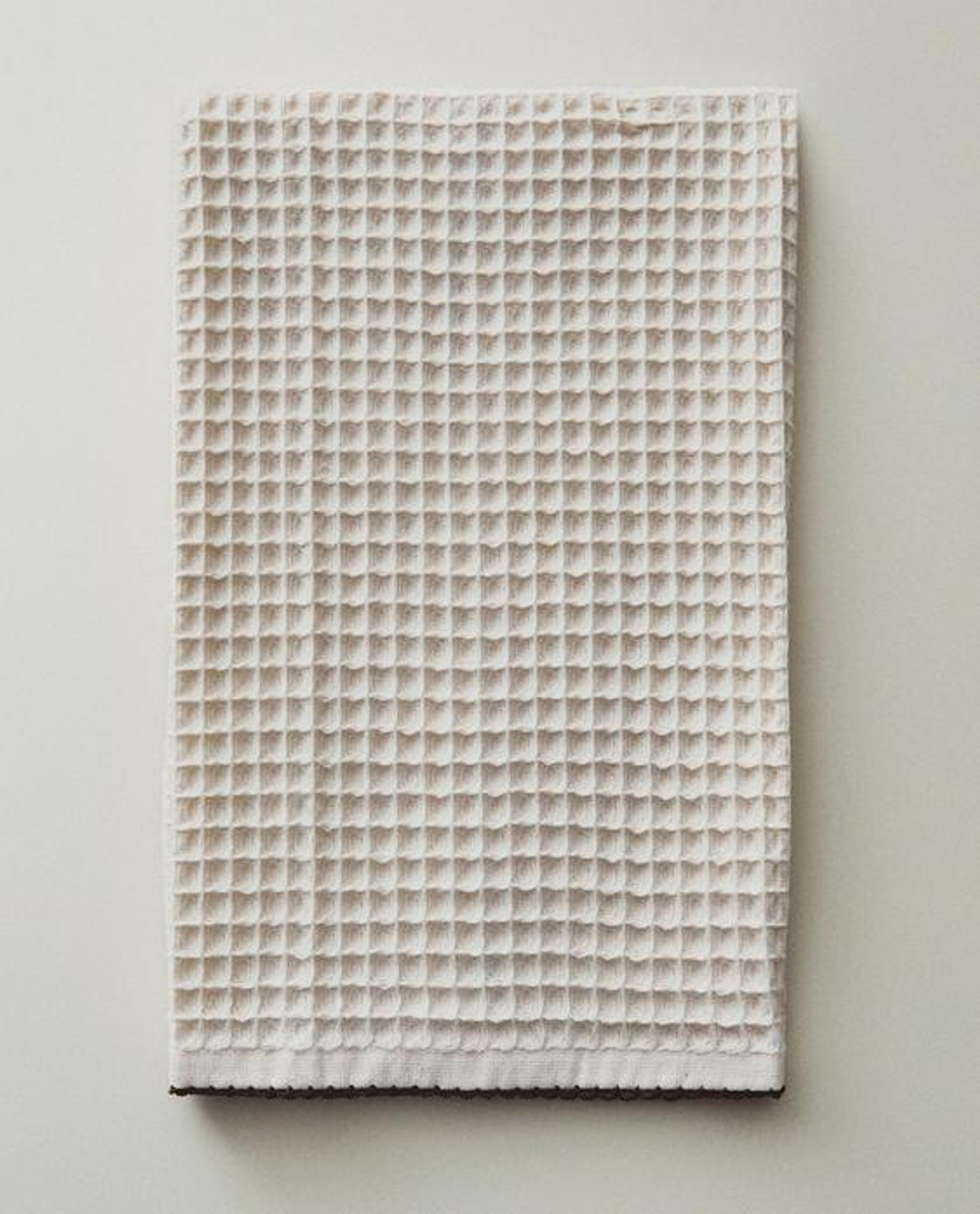 ZARA HOME КУХОННОЕ ПОЛОТЕНЦЕ ВАФЕЛЬНОЕ, ЭКРЮ