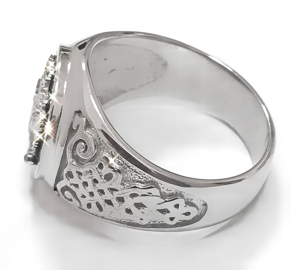 Ювелирное мужское кольцо из серебра "Герб"